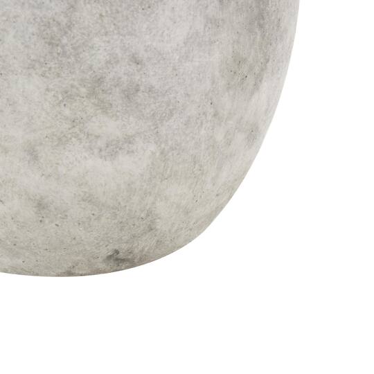 10.5" White Ceramic Antique Style Textured Vase with Black Shadings & Handles